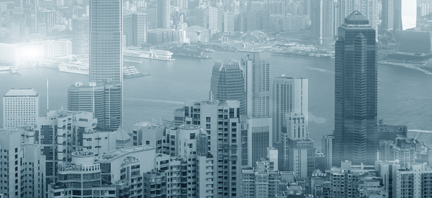 Hong Kong. Business Technoligy Background.