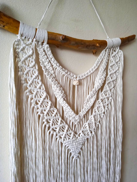 istock Macrame wall hanger, Home decor photo for interior design. Handmade wall decor 1406414161