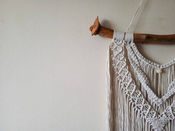 istock Macrame wall hanger, Home decor photo for interior design. Handmade wall decor 1406414167