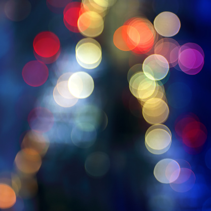 blurred Christmas lights background texture