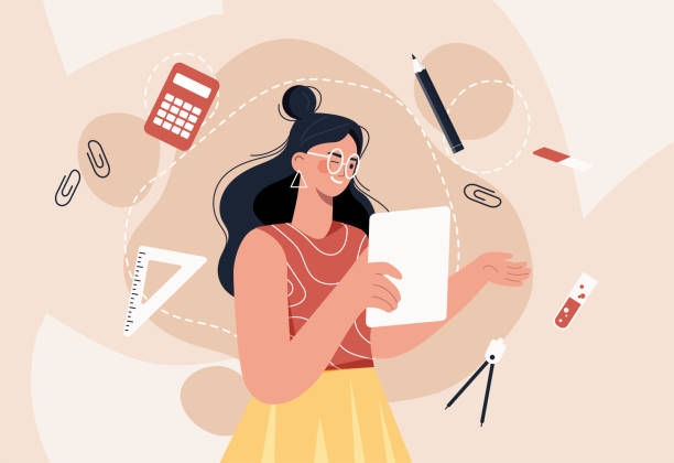 plakat z dnia nauczyciela - student obrazy stock illustrations