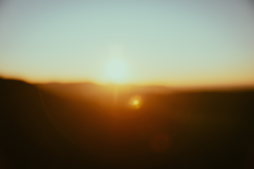 Blurry background image of the swabian albs in the sunset. abstract background photo.