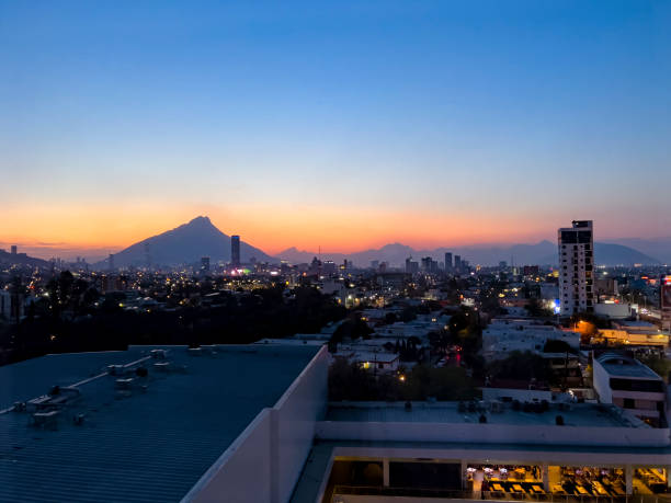 Monterrey south skyline with Cumbres de Monterrey National Park in the Background
