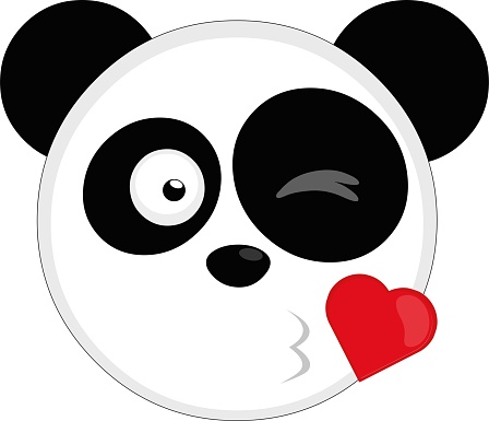 Ilustración de Ilustración Vectorial Cara Panda Oso Dibujos Animados Beso  Corazón y más Vectores Libres de Derechos de Alegre - iStock