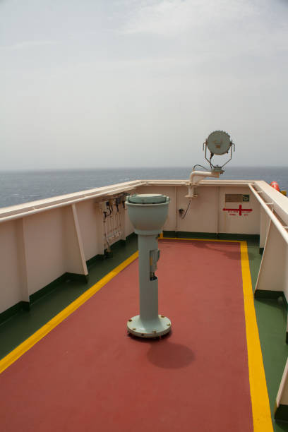 istock View of the bridge wing with compass and search light on board a ship at sea 1406440544
