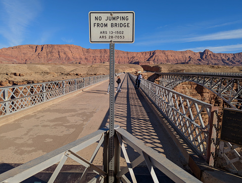 Navajo Bridge over the Colorado River near Lee's Ferry and Marble Canyon northern Arizona