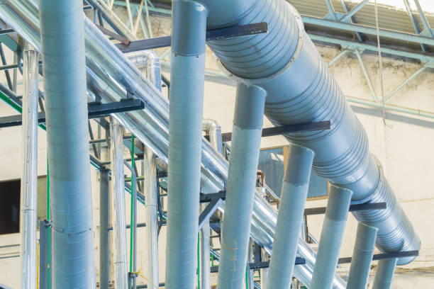 istock Large pipes in industrial 1406445523