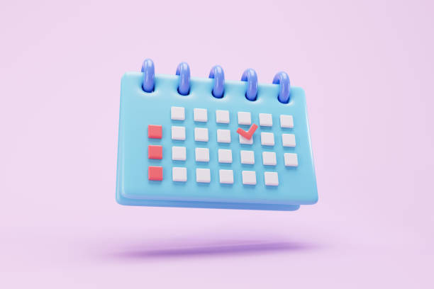 istock calendar icon on pink background.3d illustration 1406447018