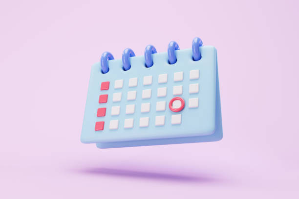 istock calendar icon on pink background.3d illustration 1406447025