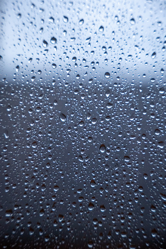 Macro Photography of Water Droplets on a Window