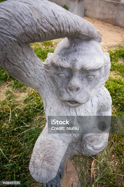 Monkey Statue Stock Photo - Download Image Now - Ancient, Ancient Civilization, Animal
