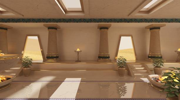 istock Fantasy Egyptian temple 3d illustration 1406452480