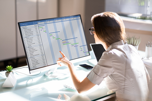 Time Scheuling Online Time Sheet And Scheduling Report Stock Photo - Download Image ...