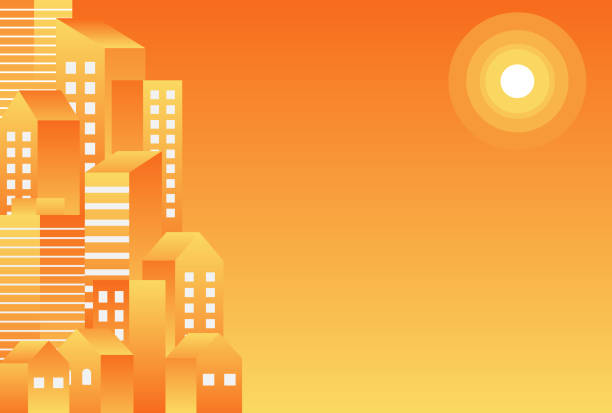 istock Simple and stylish illustration of buildings 1406460556