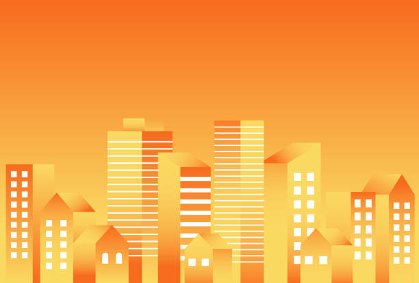 istock Simple and stylish illustration of buildings 1406460632