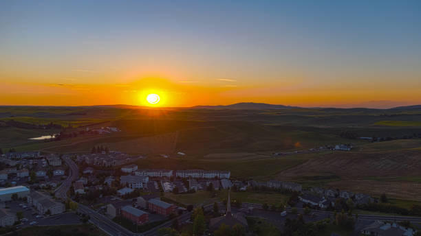 아이다호 주 도시 - idaho boise sunset scenics 뉴스 사진 이미지