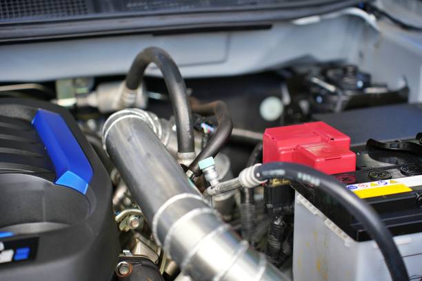 istock The powerful engine of a car. Internal design of engine. Car engine part. Modern powerful car engine. 1406465727
