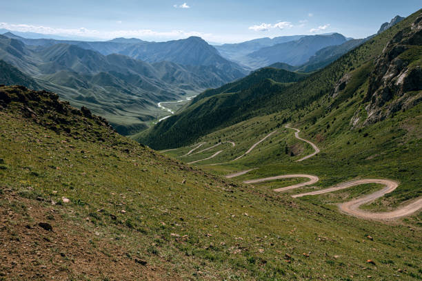 istock Pass and road below in summer in Kyrgyzstan 1406475334