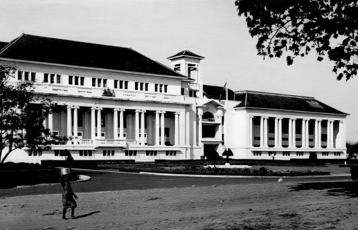 Accra, Ghana - Sept 1959: The buildings of the Supreme Court of Ghana in Accra taken in 1959