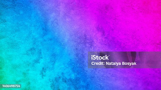 istock Purple blue green abstract background. Gradient.Toned colorful concrete wall texture. 1406498754