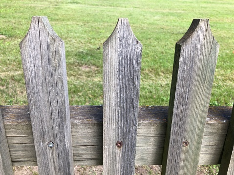 A close-up of a fence