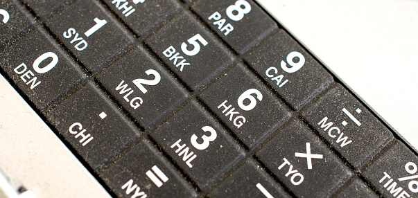 Macro shot of cellphone keypads. Shallow depth of field. Great for technology/communication/business theme.