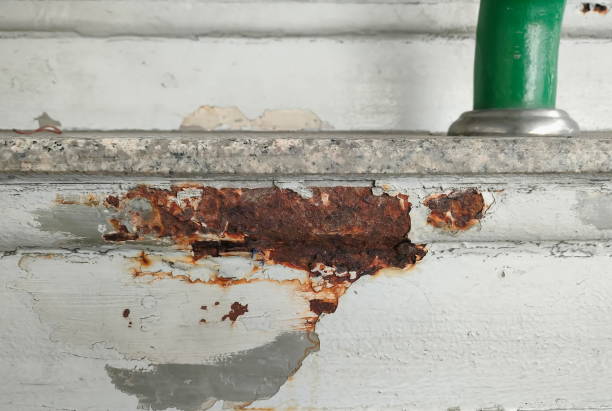 istock Aged corroded metal stair. 1406502671