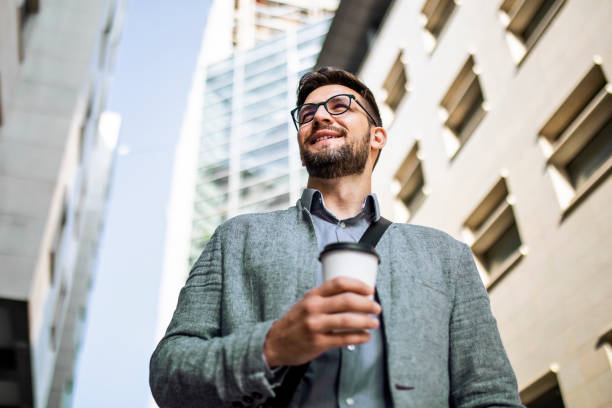 istock Businessman with morning coffee 1406504211