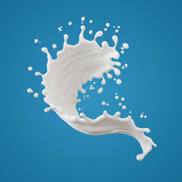 istock milk or Yogurt splash, 3d illustration. 1406504989