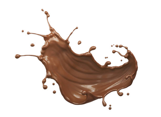 istock splash of chocolate or Cocoa. 3d illustration. 1406504998