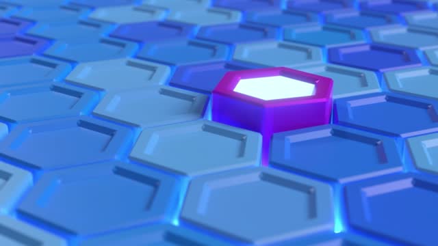 Colorful 3D Abstract Background of Pentagons in 4K Resolution