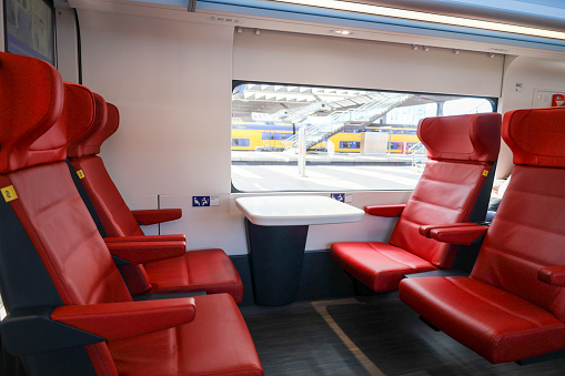 Rotterdam - july 2nd, Presentation new INCG intercity in the Netherlands: First class with red chairs