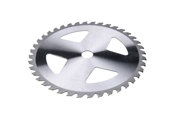 istock Metal cutting disc for lawn mower trimmer on a white isolated background 1406512667