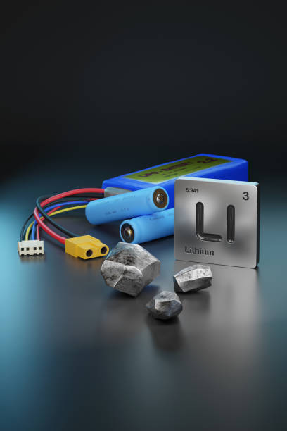 istock Lithium - ion and lithium polymer batteries with element symbol. 3d illustration. 1406513713