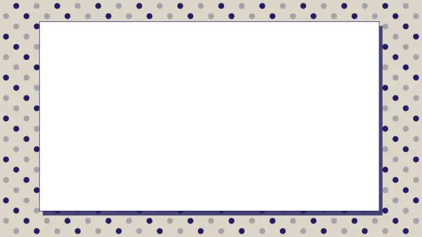 Vector illustration of This is a background frame illustration with a pop dot stripe pattern background with an explanatory border.