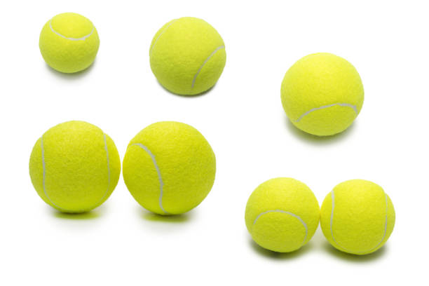 istock Tennis balls isolated on white background. 1406514415