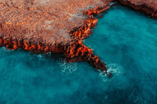 ekstremalne tekstury oceanu - rugged coastline zdjęcia i obrazy z banku zdjęć