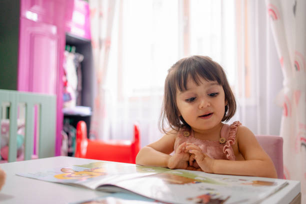 istock Little girl reading a book 1406527697