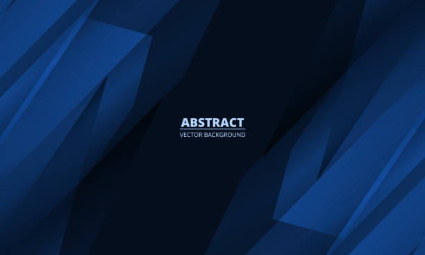 темно-синий современный абстрактный фон с диагональными геометрическими объектами. - blue backgrounds paper textured stock illustrations