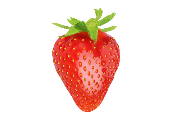 istock Strawberries on an isolated white background 1406531802