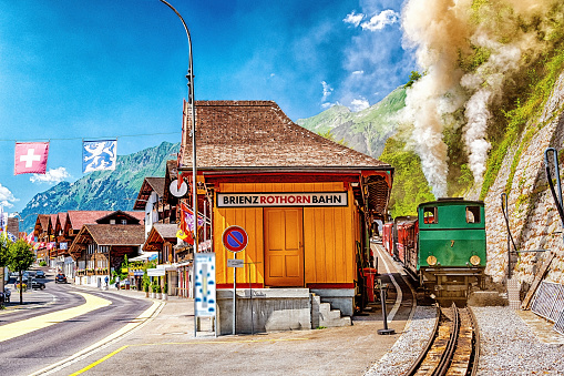 Brienz Rothorn Railway (Brienz Rothorn Bahn) tourist rack railway in Switzerland
