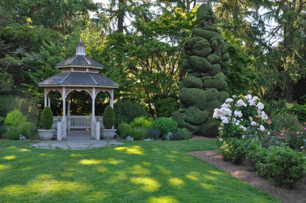 istock Summer garden gazebo 1406536503