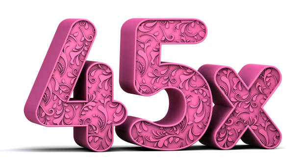 istock 45x 3d floral text isolated on white background. Sale concept. 3d illustration. 1406536726