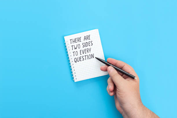 istock There are two sides to every question - Motivational statement. 1406544077