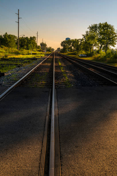 istock Railway tracks at Deshler Reservoir Park in Ohio 1406547103