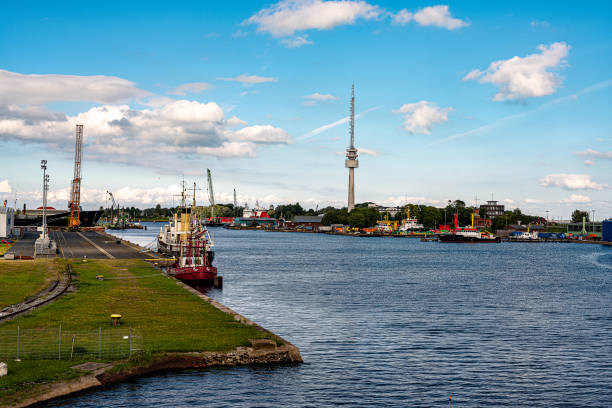 a small port on the north sea where various ships are located