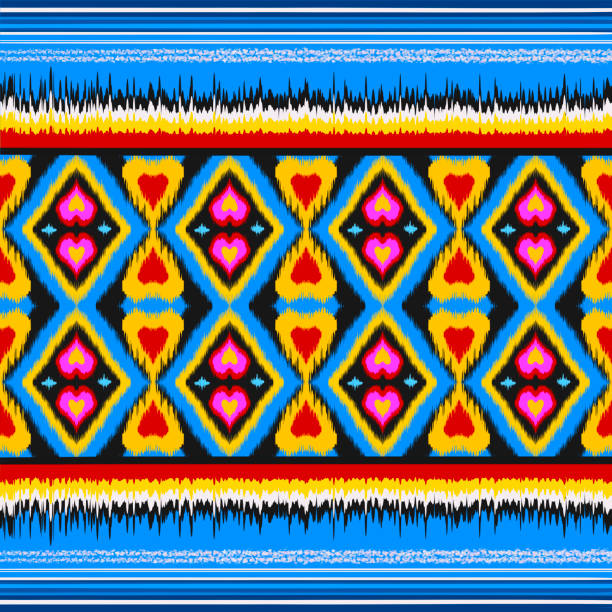 Abstract ethnic geometric pattern design. For background carpet wallpaper clothing wrapping Batik fabric.