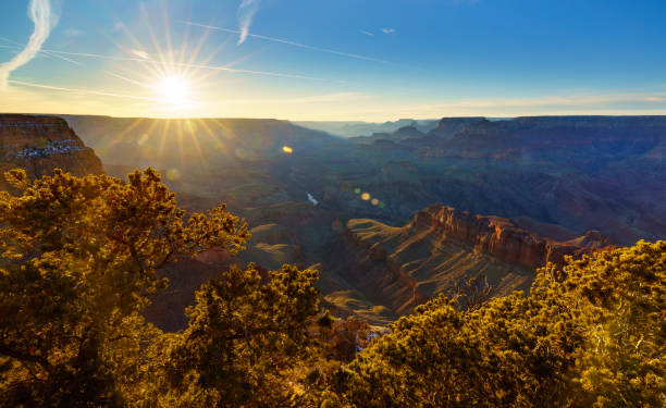 Grand Canyon National park at sunrise, Arizona, USA stock photo