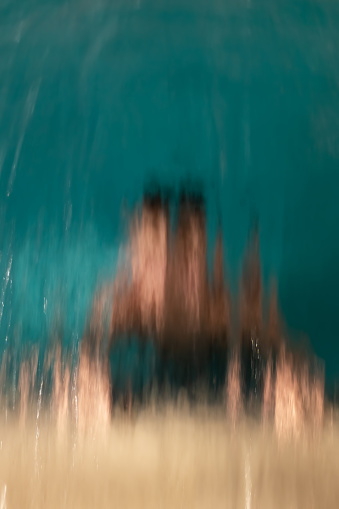 Image made in pool under flowing water.