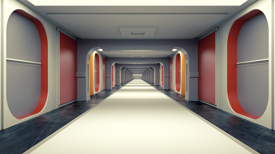 Corridor in a modern building